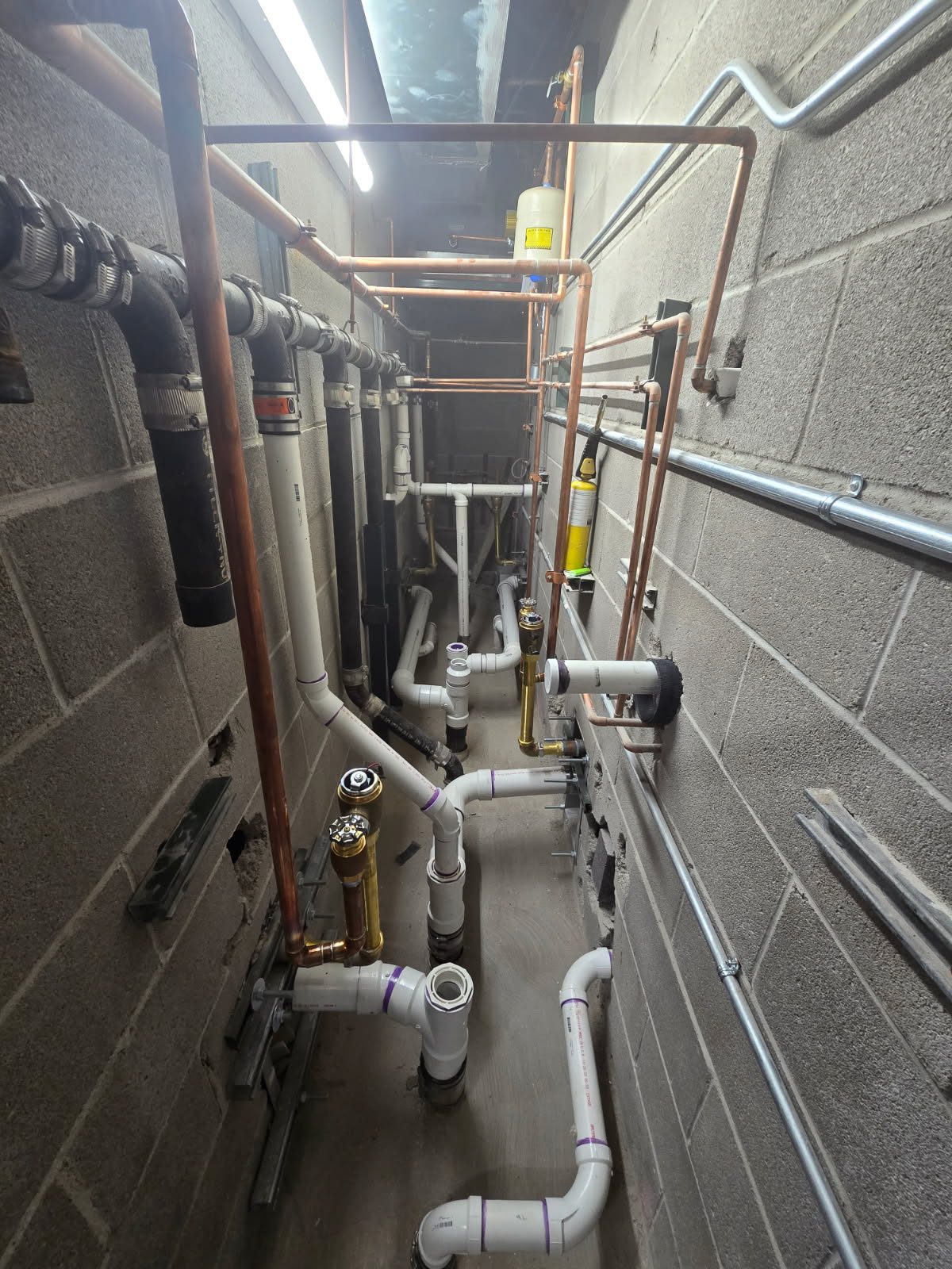 Mechanical room plumbing by Paramount Plumbing